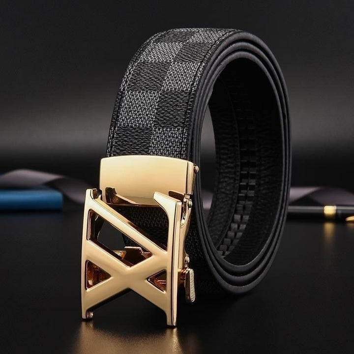 New Plaid Automatic Buckle Belt