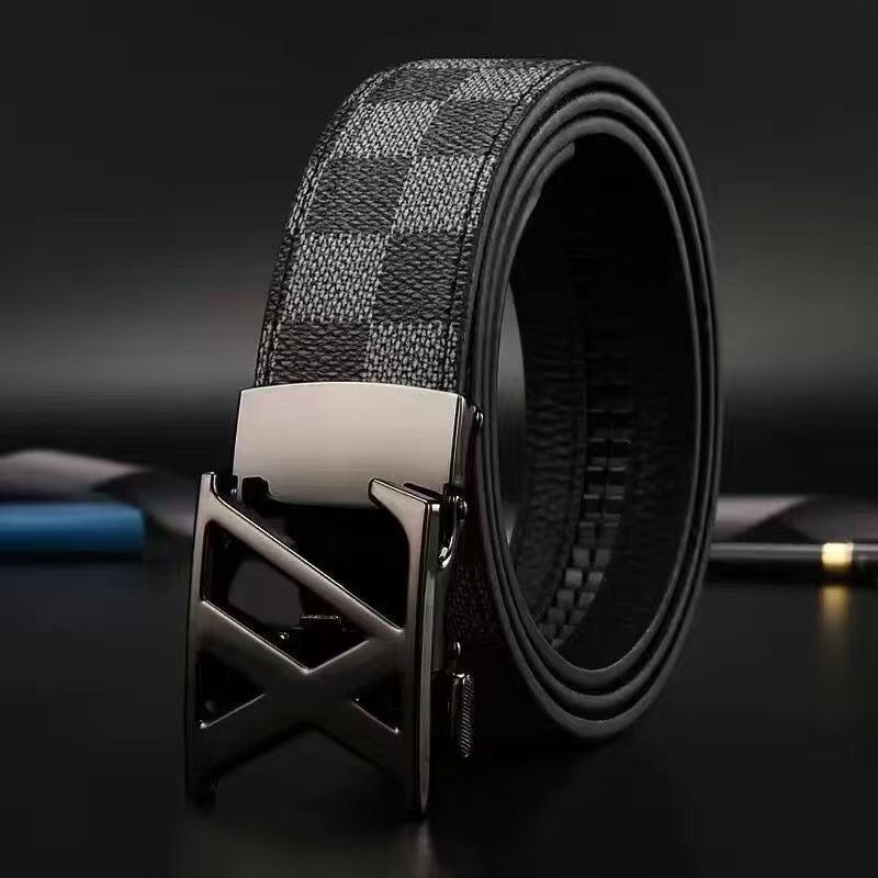 New Plaid Automatic Buckle Belt