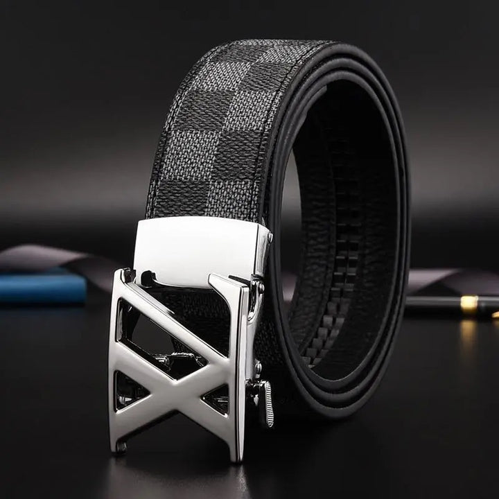 New Plaid Automatic Buckle Belt