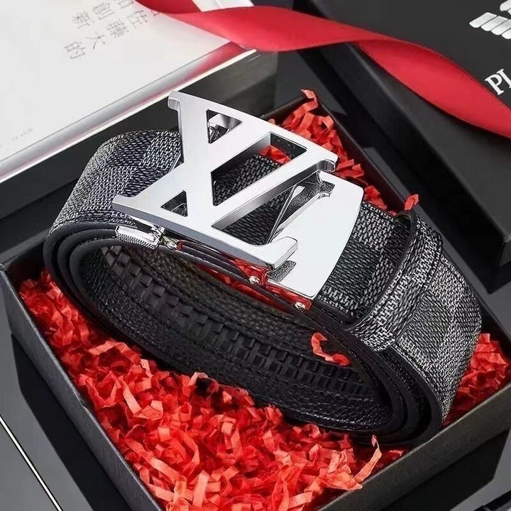 New Plaid Automatic Buckle Belt