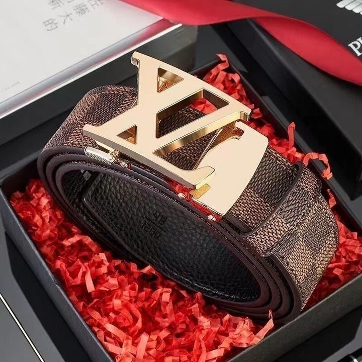 New Plaid Automatic Buckle Belt