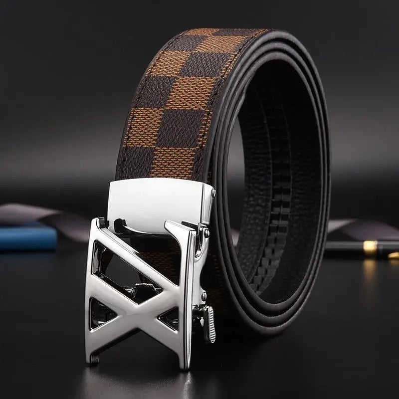 New Plaid Automatic Buckle Belt