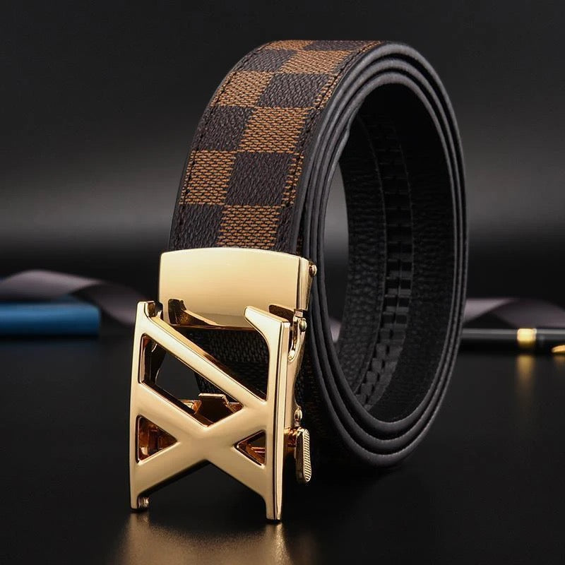 New Plaid Automatic Buckle Belt