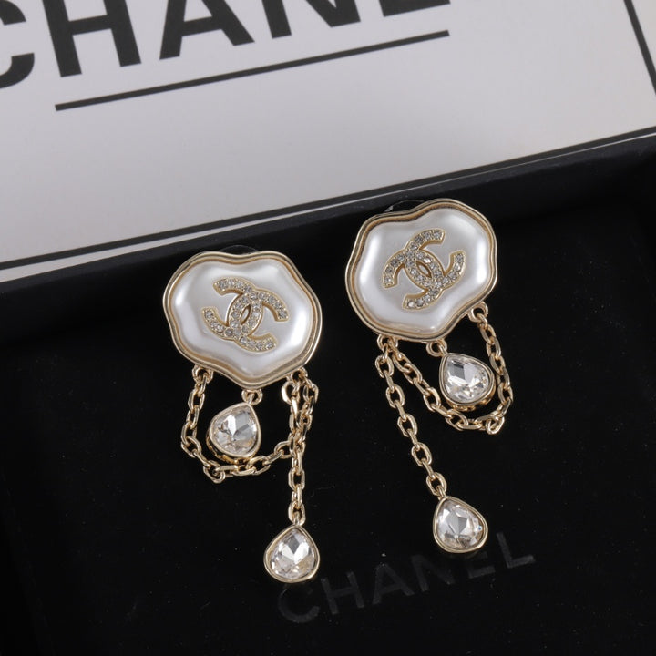 Elegant Pearl Chain Earrings