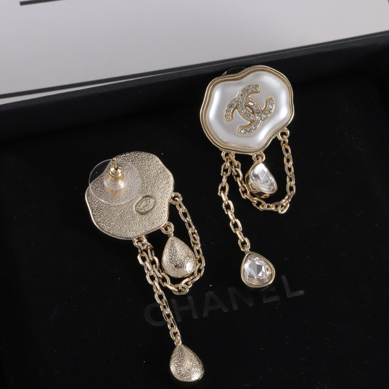 Elegant Pearl Chain Earrings