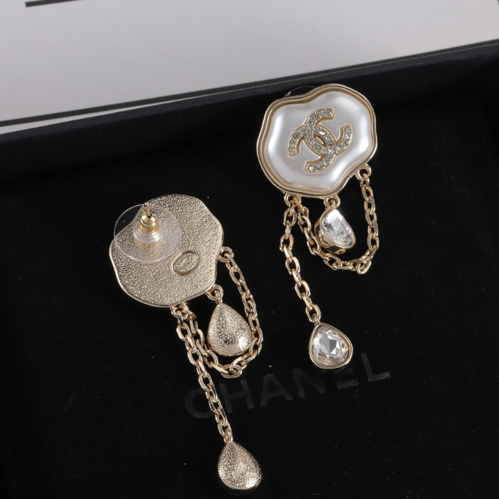 Elegant Pearl Chain Earrings