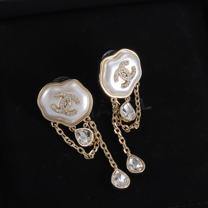 Elegant Pearl Chain Earrings