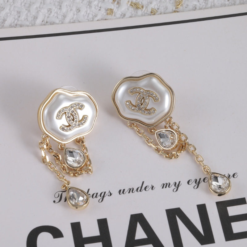 Elegant Pearl Chain Earrings