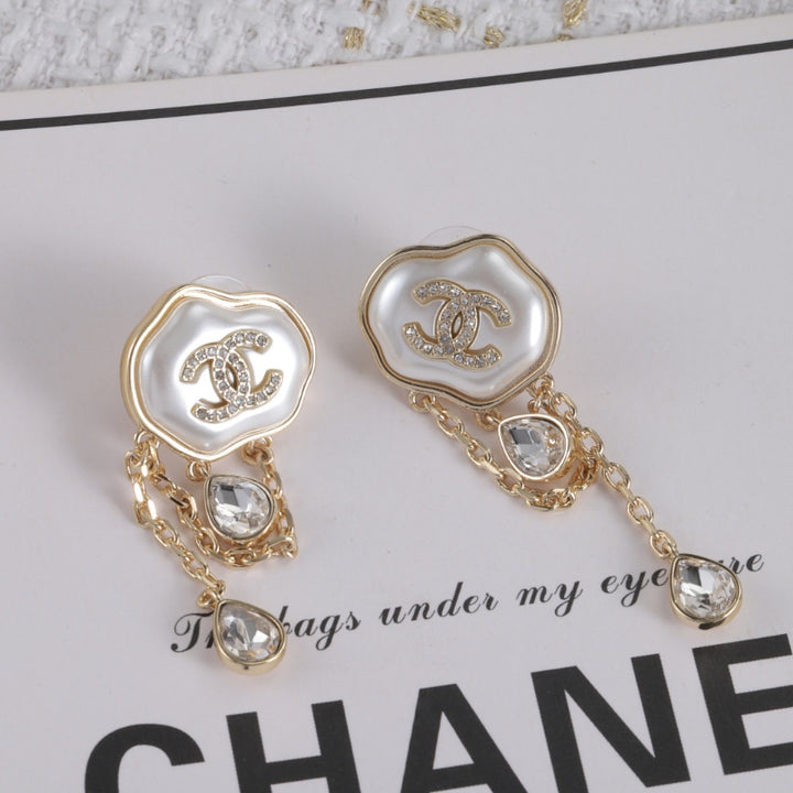 Elegant Pearl Chain Earrings