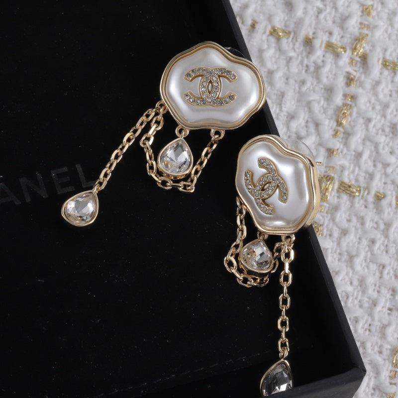 Elegant Pearl Chain Earrings