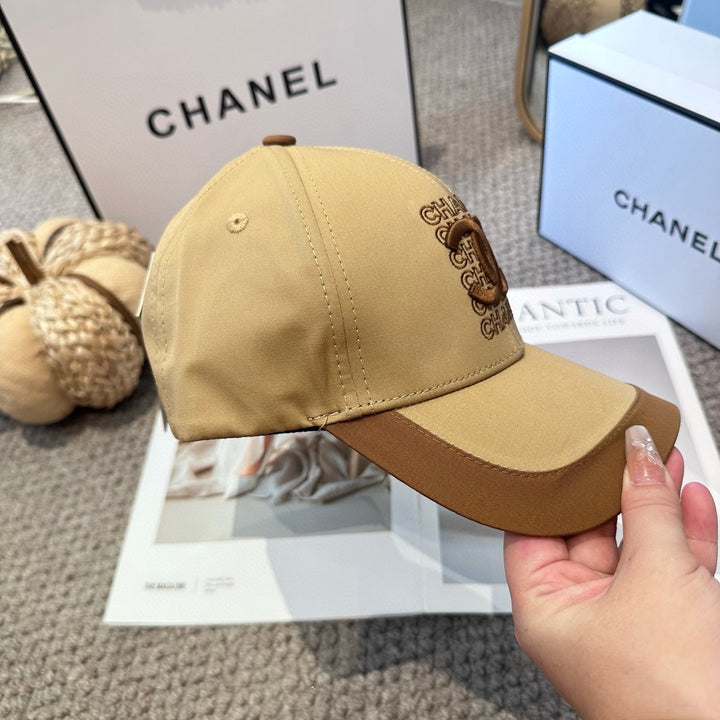 Elegant Color-Blocked Letter Print Hat