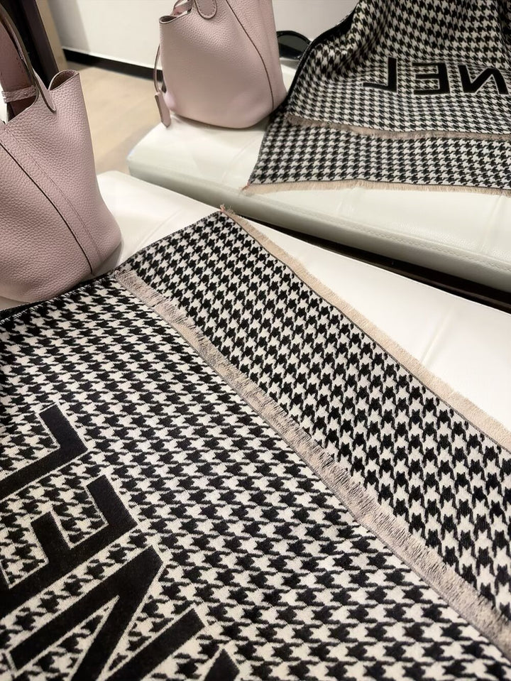 6-Color Houndstooth Fall/Winter Scarf