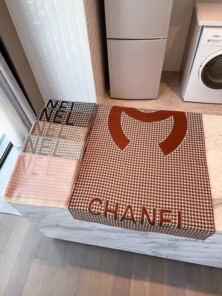 6-Color Houndstooth Fall/Winter Scarf