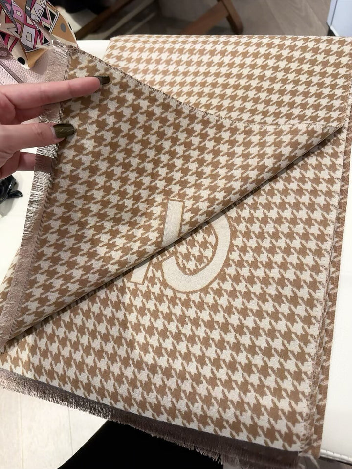 6-Color Houndstooth Fall/Winter Scarf