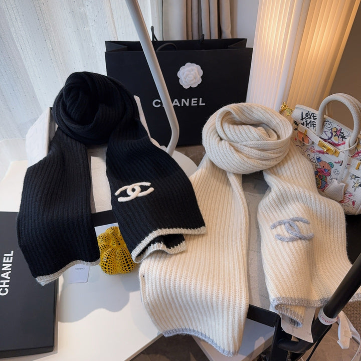 Fashion Embroidered Knit Scarf