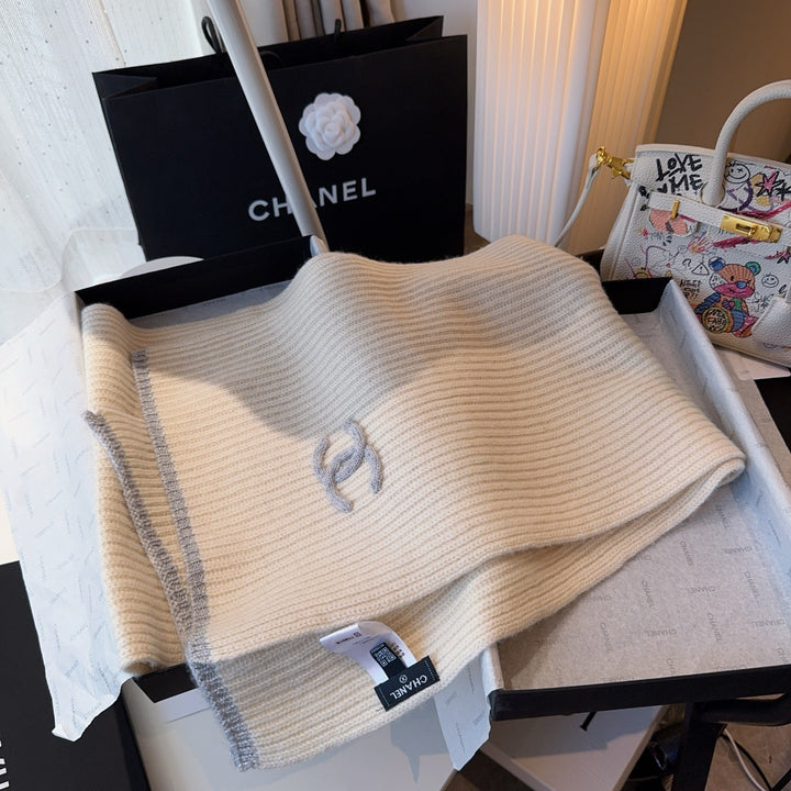 Fashion Embroidered Knit Scarf