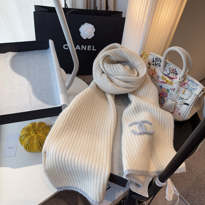 Fashion Embroidered Knit Scarf