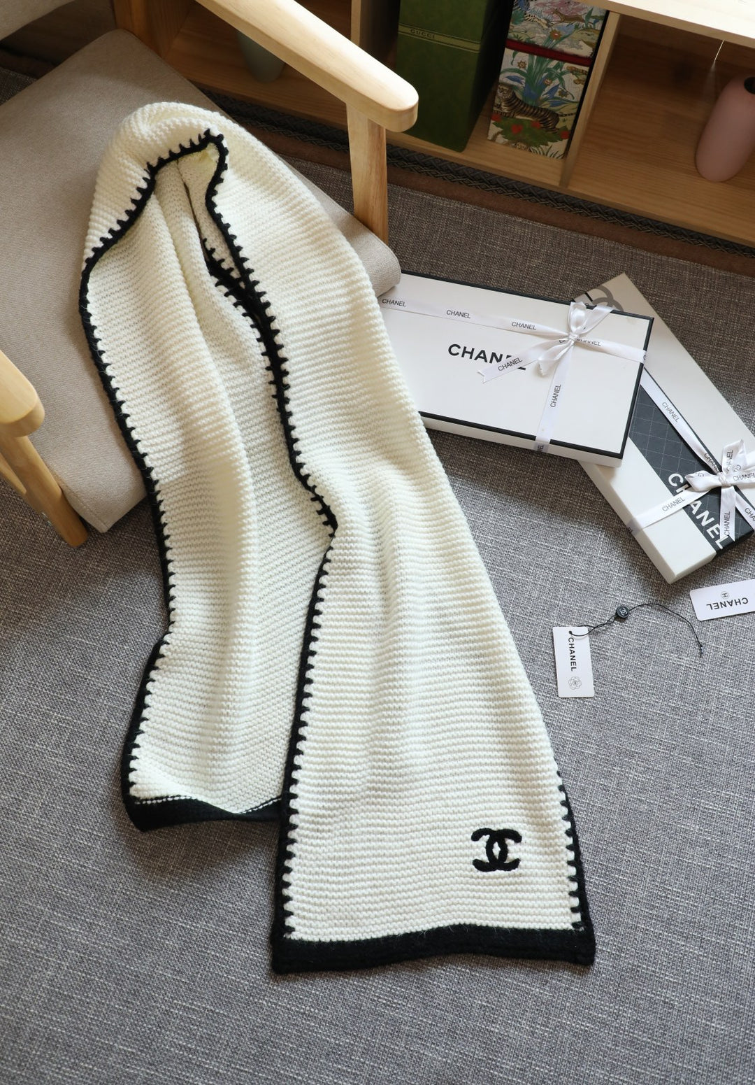 Autumn-Winter Lace Knit Scarf