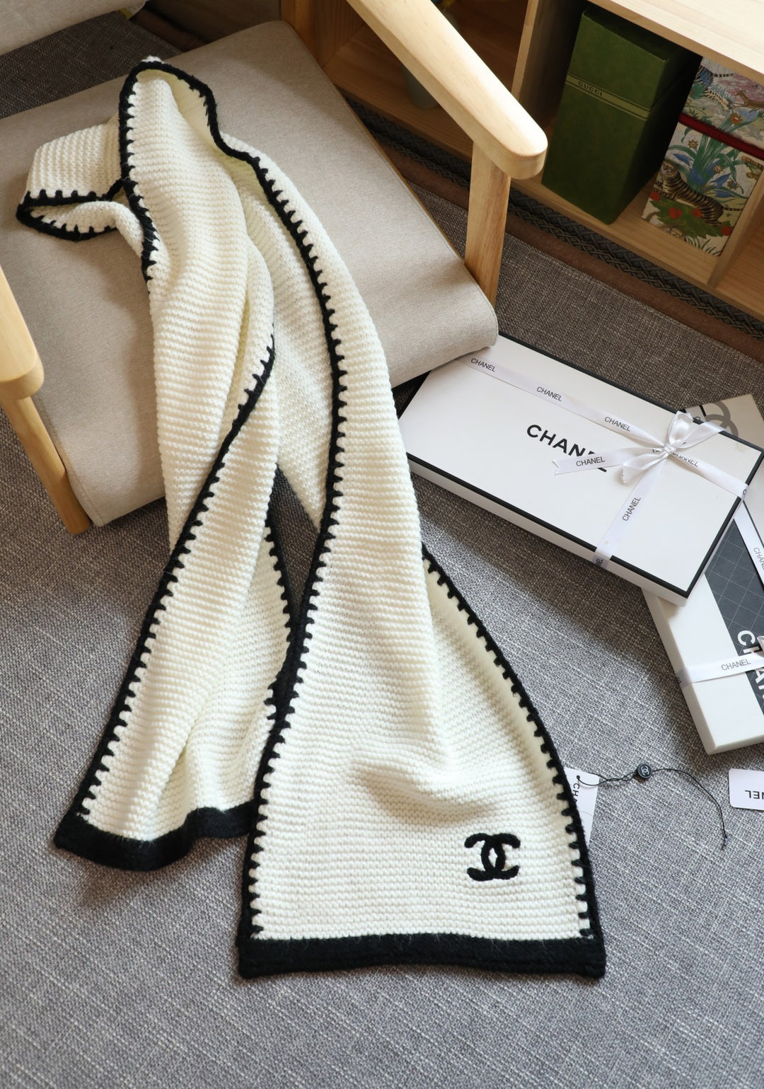 Autumn-Winter Lace Knit Scarf