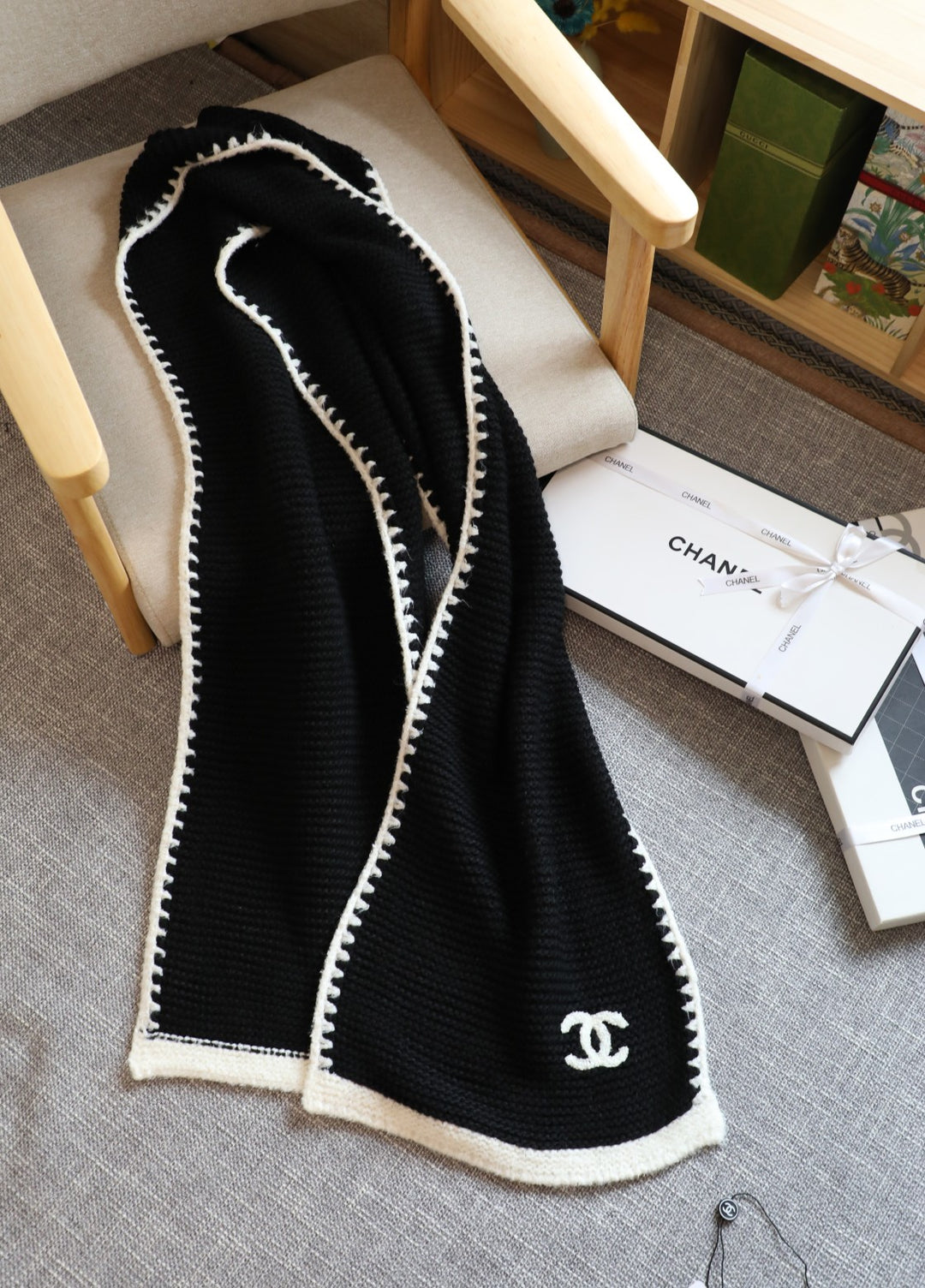 Autumn-Winter Lace Knit Scarf