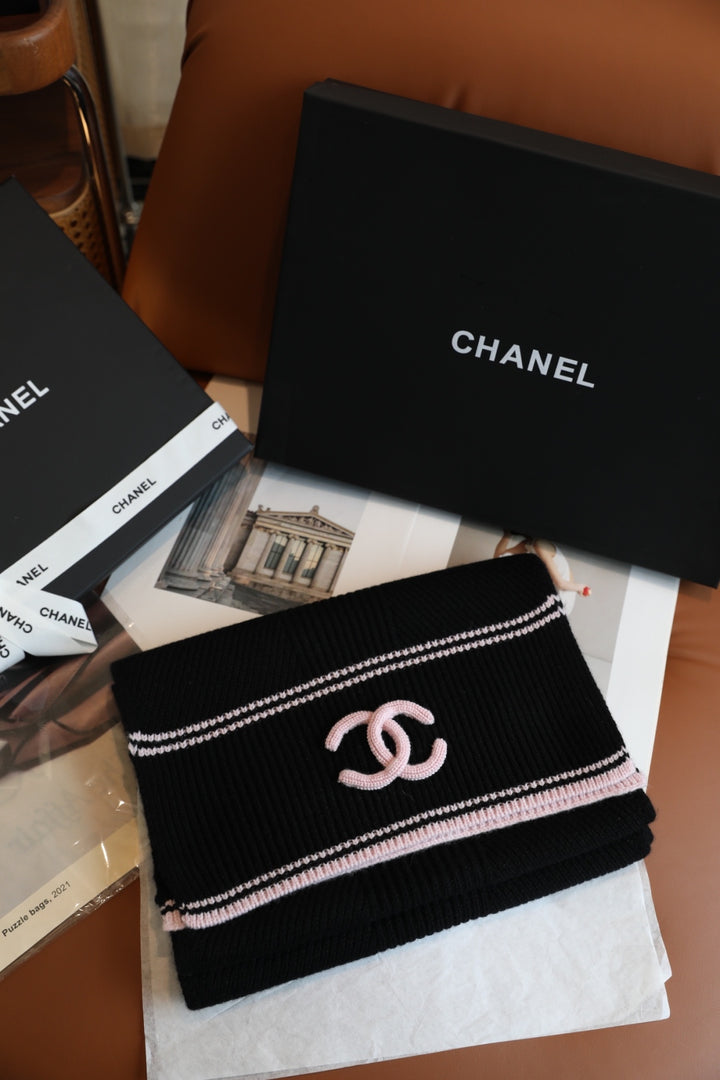 3-Color Knitted Cashmere Shawl Scarf