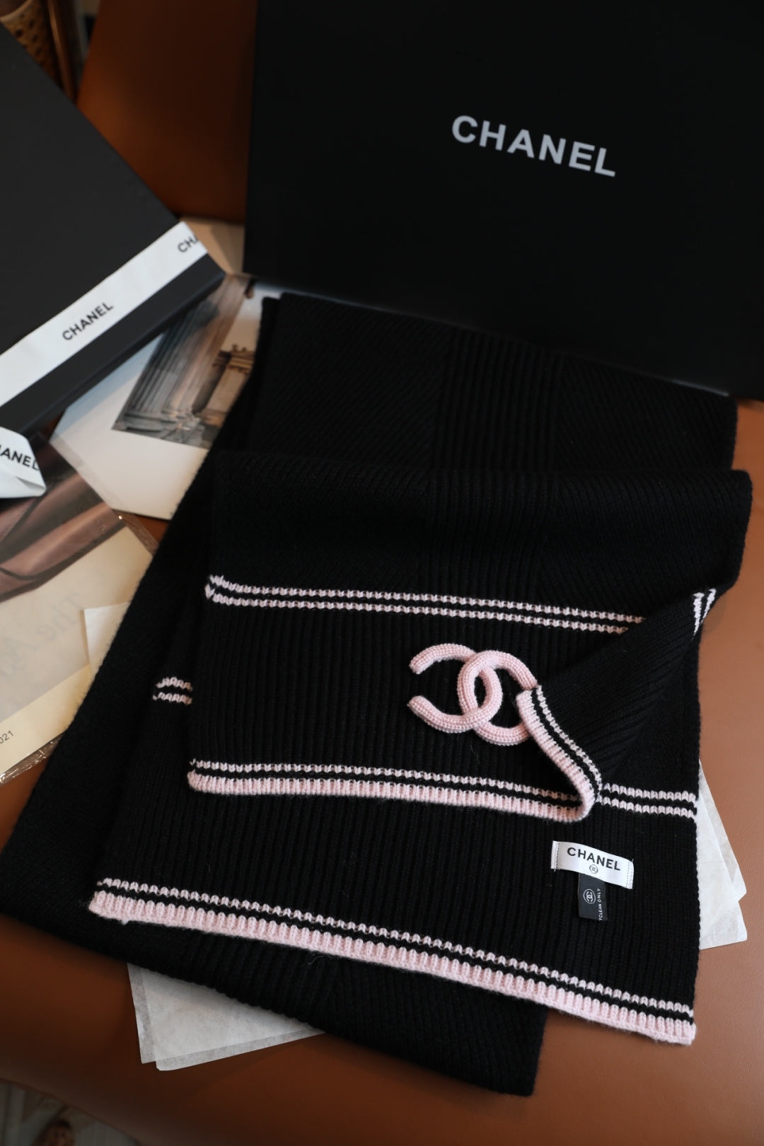 3-Color Knitted Cashmere Shawl Scarf