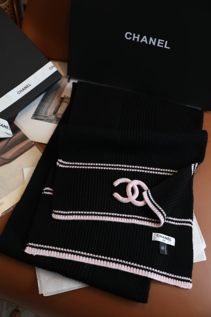 3-Color Knitted Cashmere Shawl Scarf