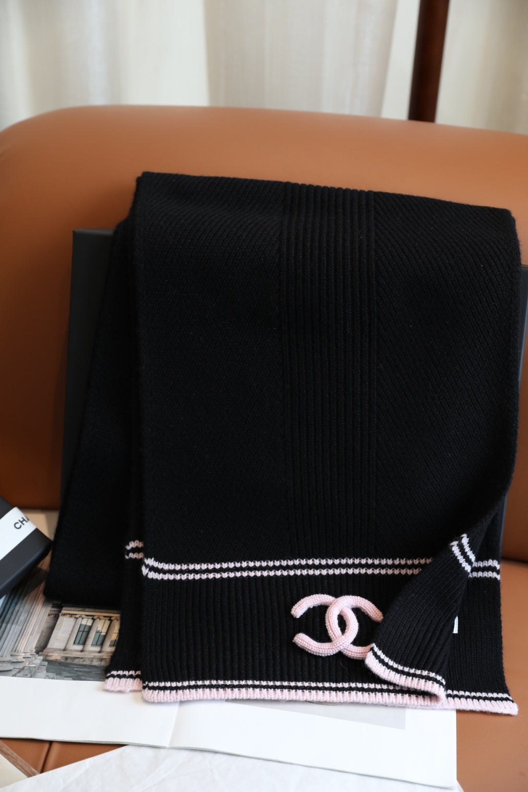 3-Color Knitted Cashmere Shawl Scarf