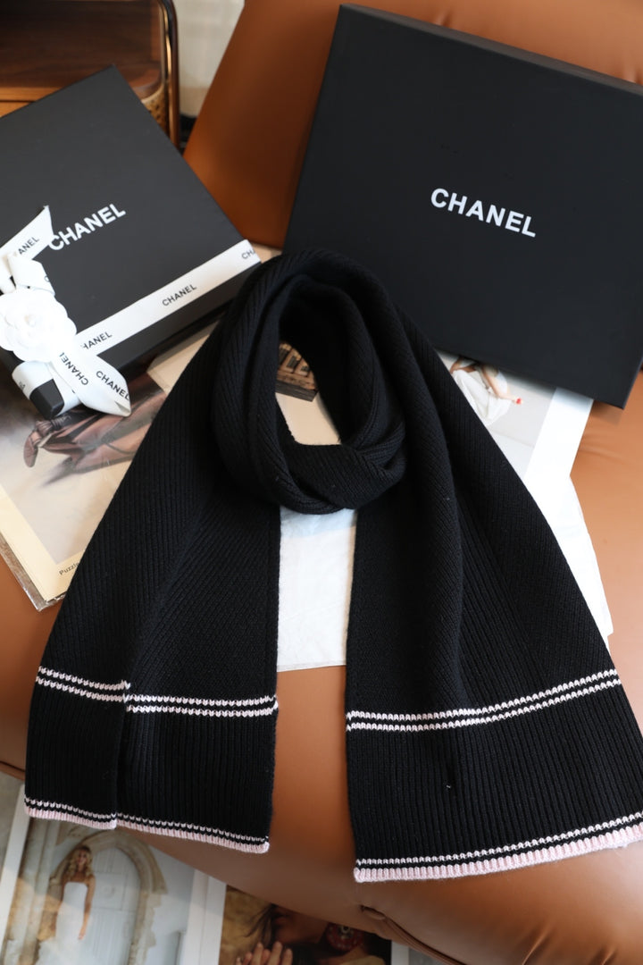 3-Color Knitted Cashmere Shawl Scarf