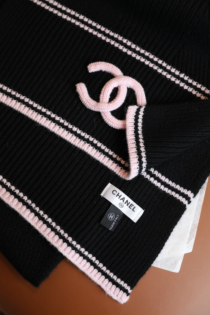 3-Color Knitted Cashmere Shawl Scarf