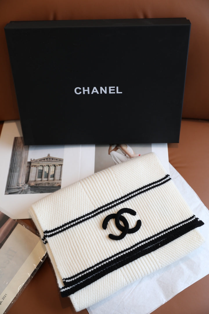 3-Color Knitted Cashmere Shawl Scarf