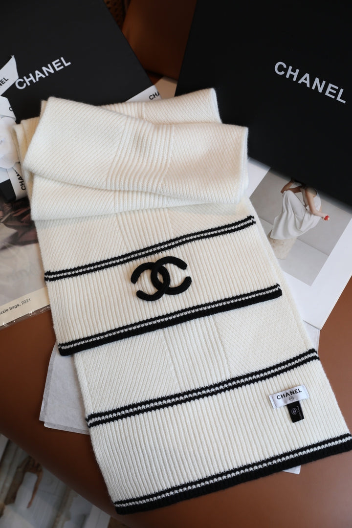 3-Color Knitted Cashmere Shawl Scarf