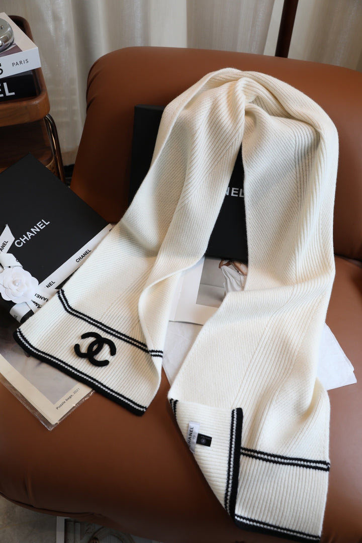 3-Color Knitted Cashmere Shawl Scarf