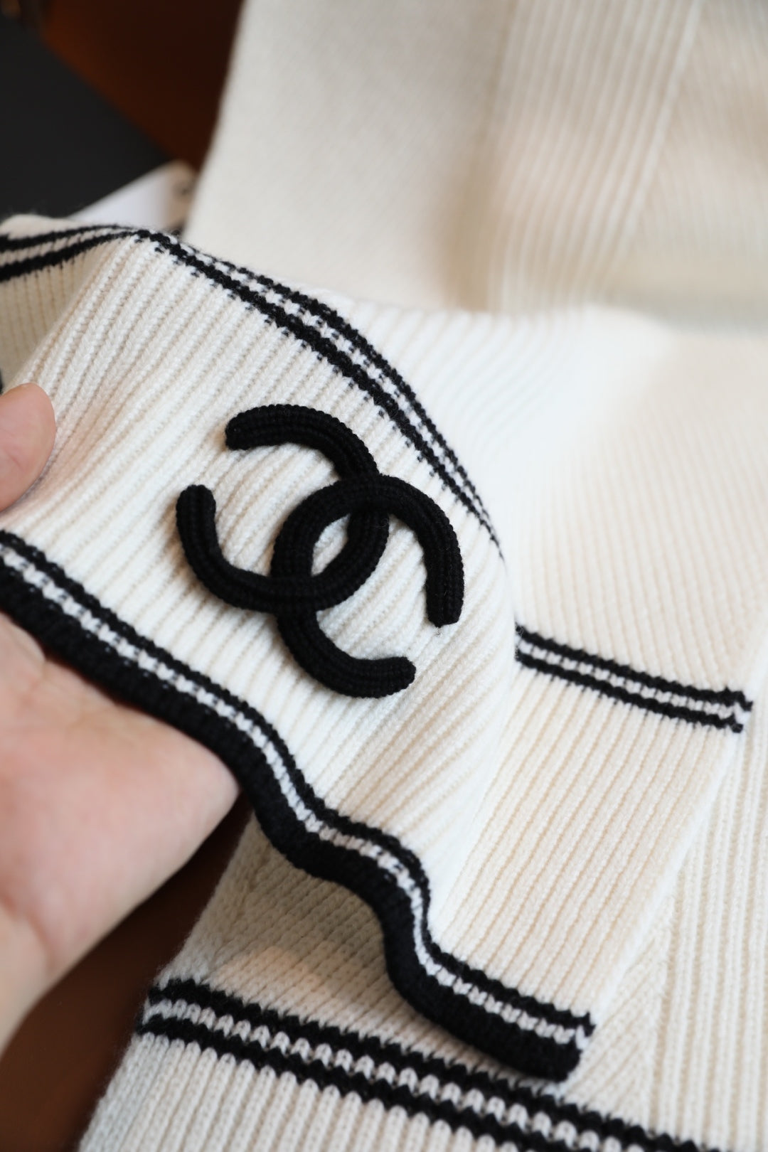 3-Color Knitted Cashmere Shawl Scarf