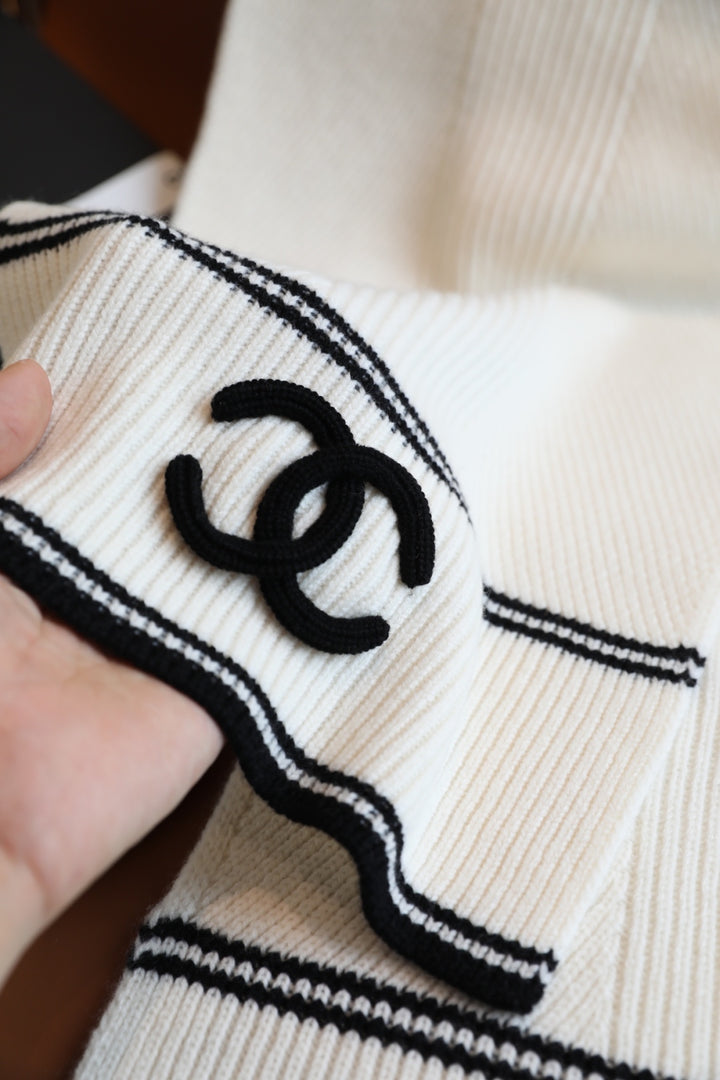 3-Color Knitted Cashmere Shawl Scarf