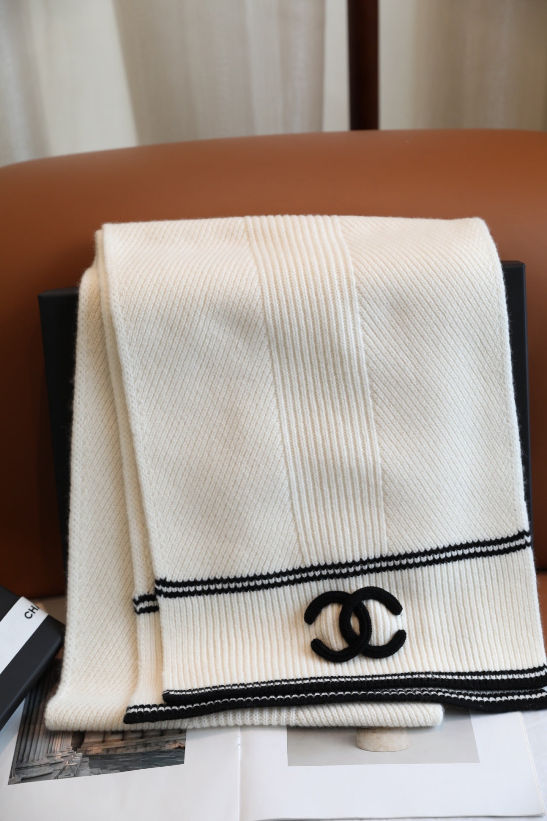 3-Color Knitted Cashmere Shawl Scarf