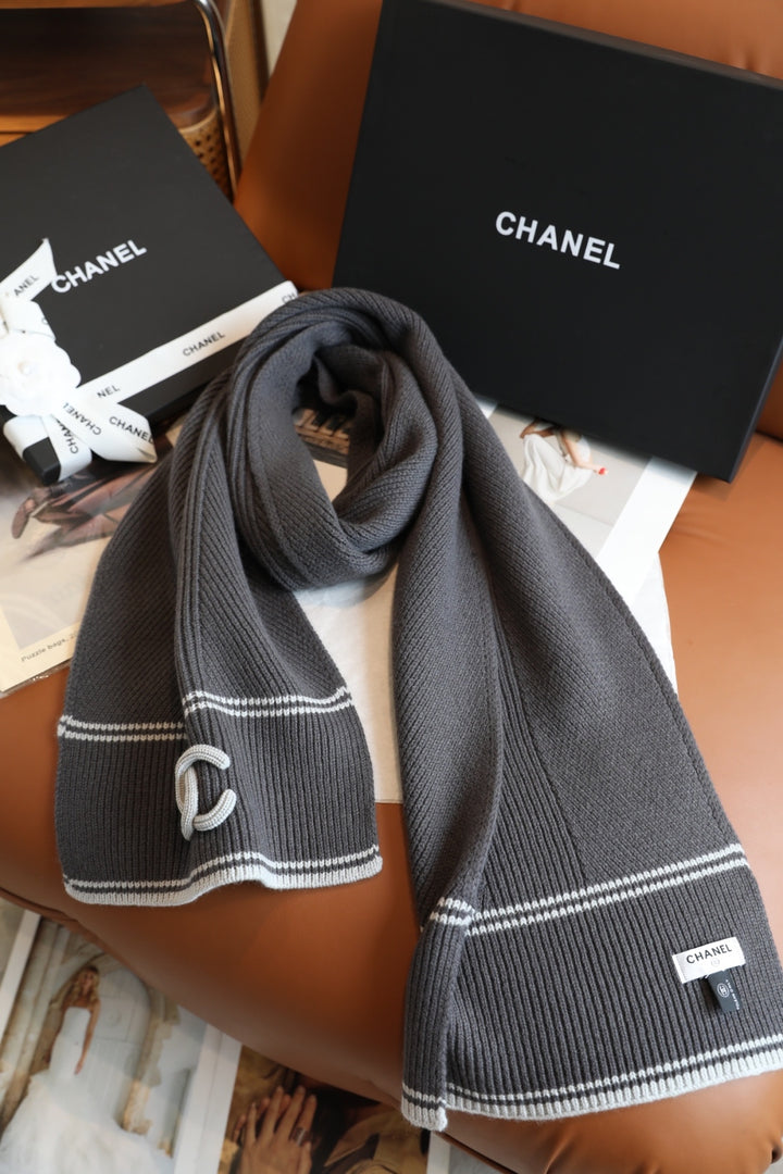 3-Color Knitted Cashmere Shawl Scarf