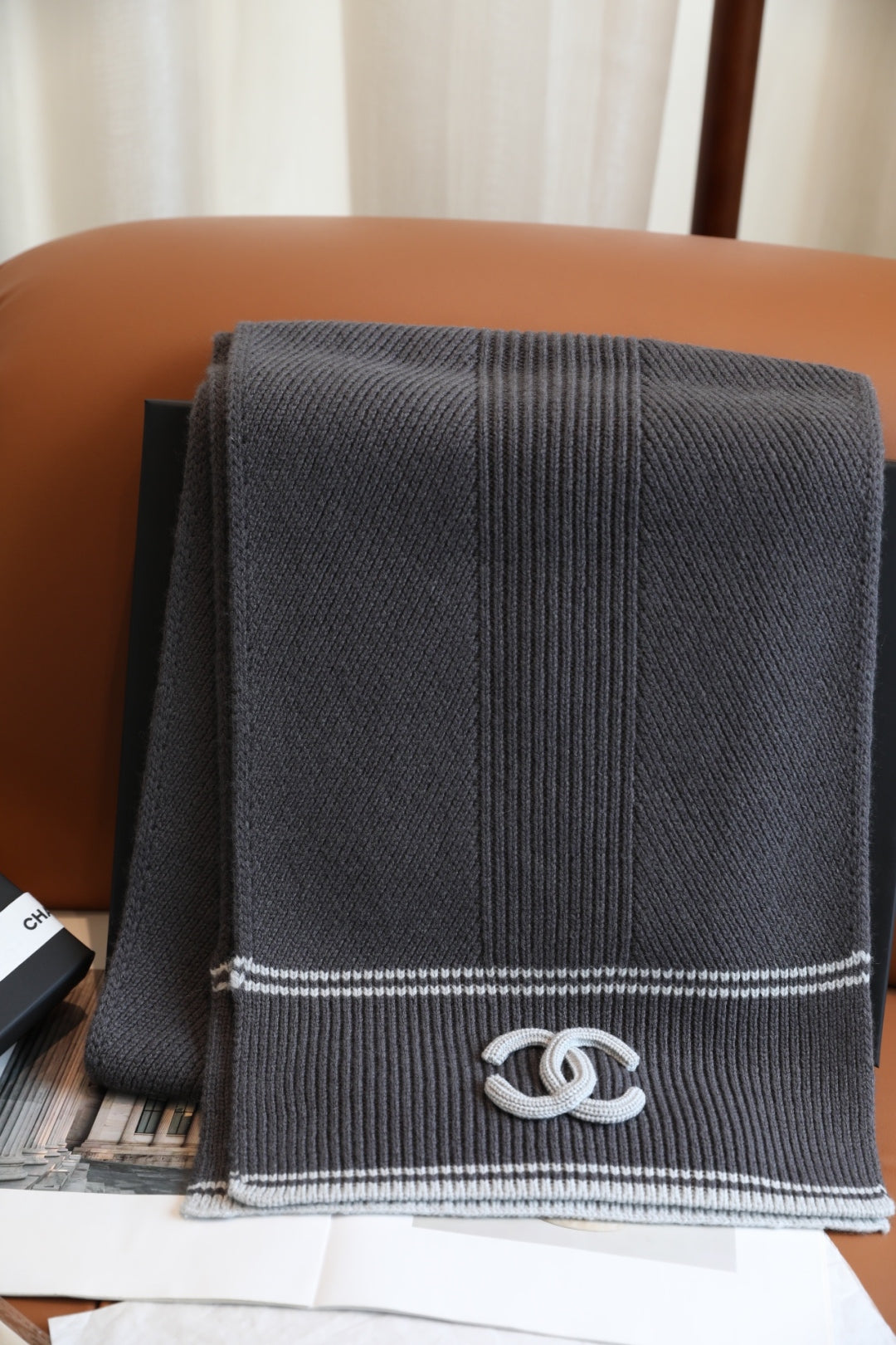 3-Color Knitted Cashmere Shawl Scarf