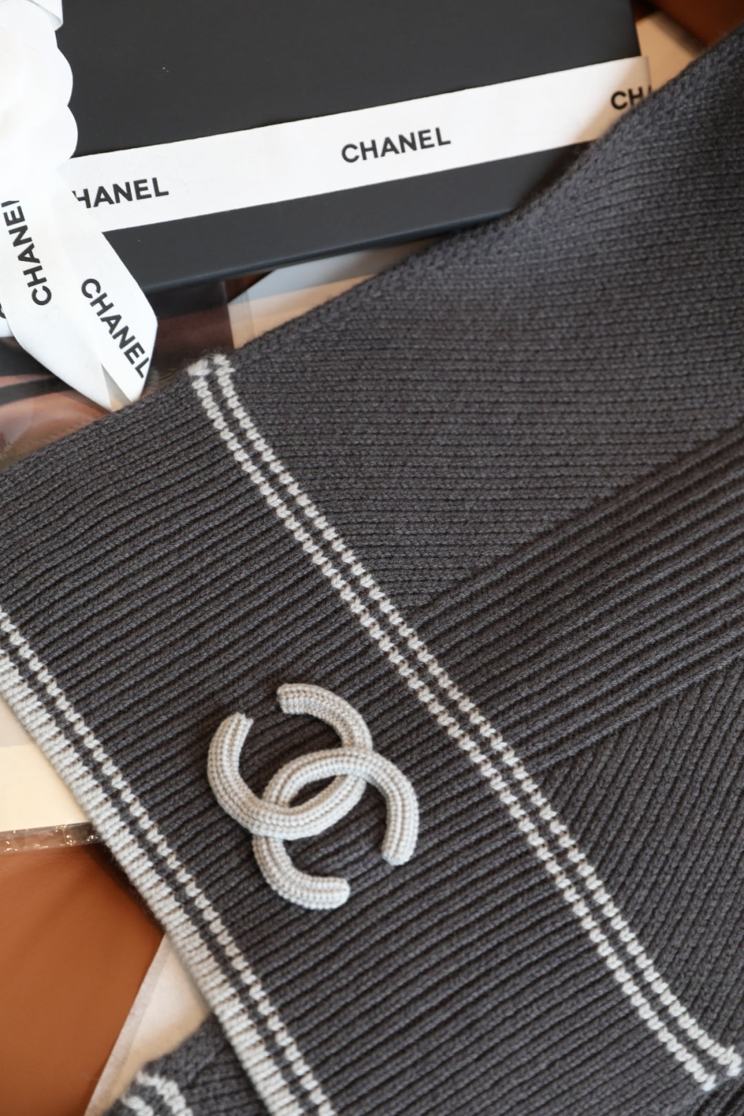 3-Color Knitted Cashmere Shawl Scarf